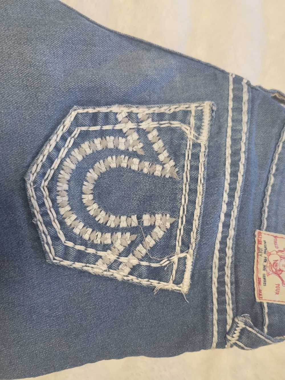 True Religion Joey Light Blue Embroidered Women’s Jeans
